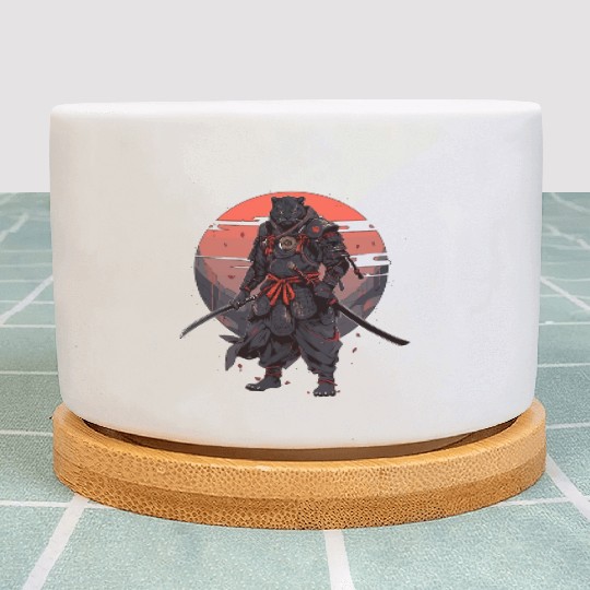 Samurai Katana Sword Japanese Panhter Plant Pots