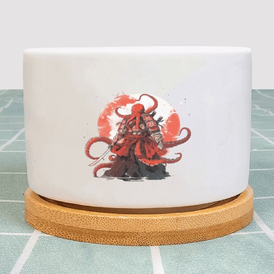 Samurai Katana Sword anime Octopus manga Warrior Plant Pots