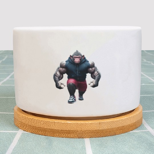 "Prime Ape: The Muscular Monkey" Plant Pots