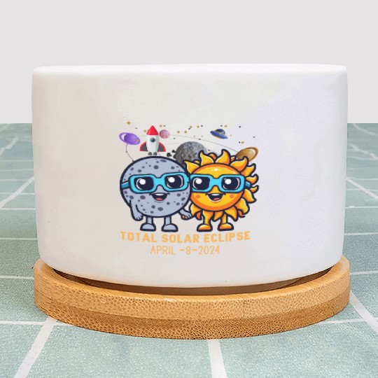 Total solar eclipse 4-8-2024: Sun and Moon love Plant Pots