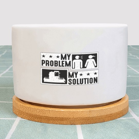 Harvester Lover My Problem My Pictogram Mom Dad Plant Pots