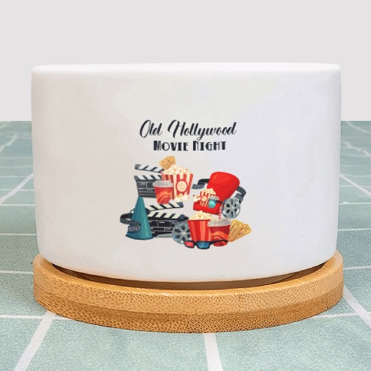 Popcorn Vintage Movie Night Plant Pots