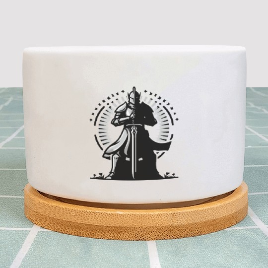 Choose Peaceful Battle | Serene Warrior Design Plant Pots
