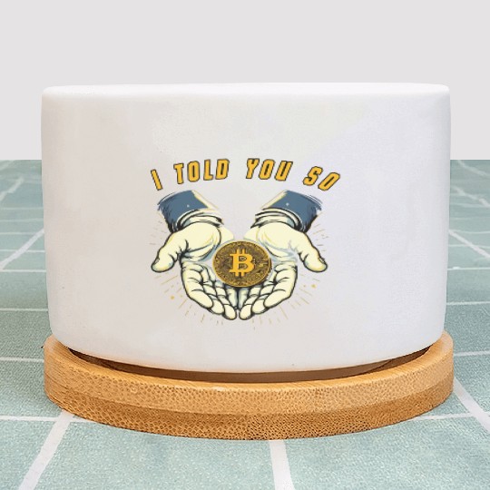 I told You So Bitcoin Crypto Crypto currency Coins Plant Pots