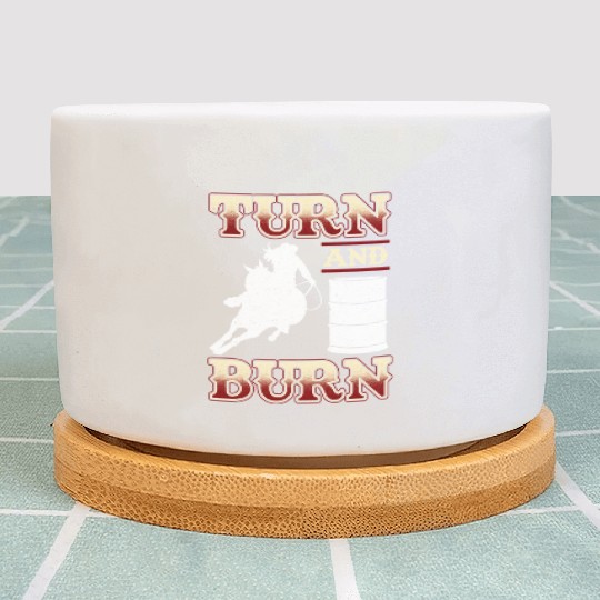 Barrel Racing Turn And Burn Plant Pots