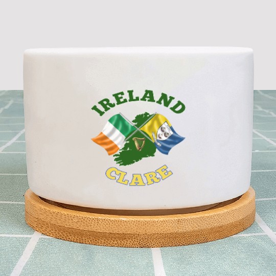 Clare Ireland Irish Flag and County Flag Plant Pots