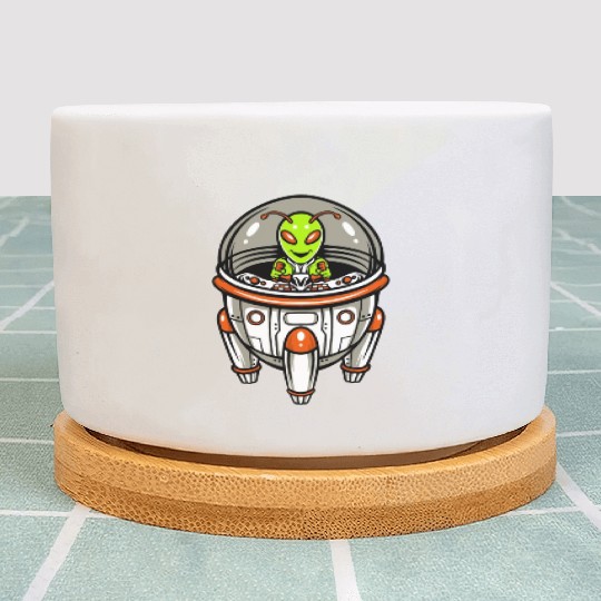 Alien Spacecraft Plant Pots