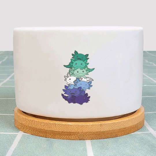 Gay Flag Gay Pride Lgbtq Axolotl Plant Pots