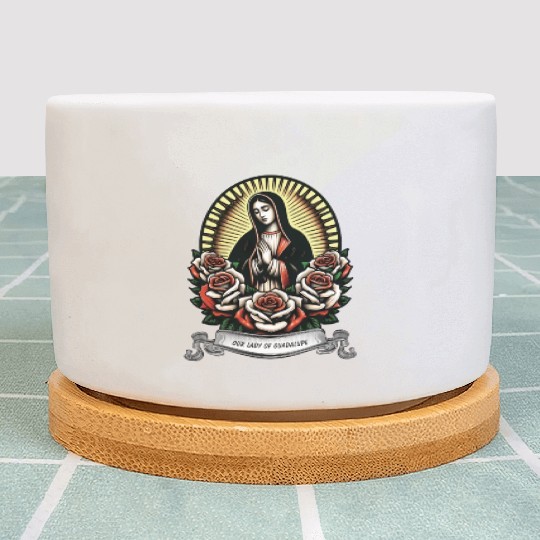 Our lady of Guadalupe Plant Pots