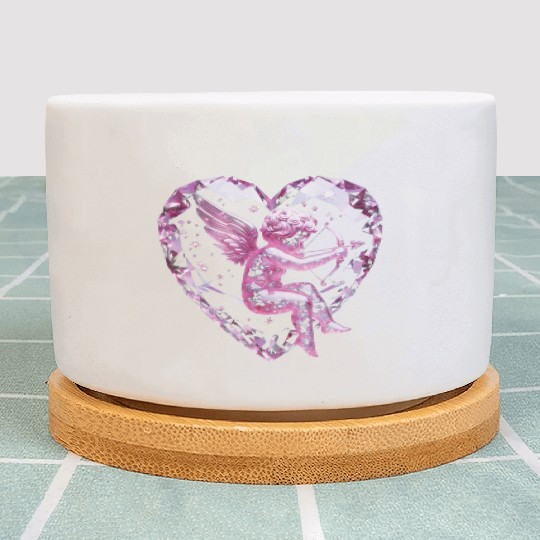 Rose Quartz Cupid Plant Pots