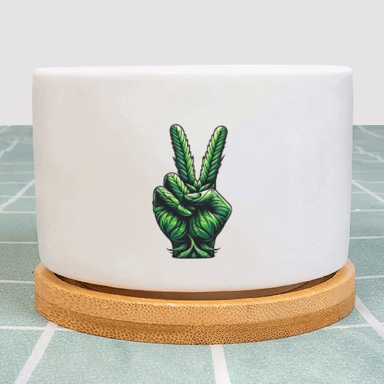 Hemp Legalization Peace Sign Plant Pots