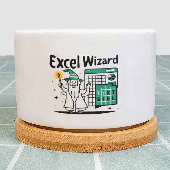 excel wizard funny accountant and bookkeeper gift Plant Pots