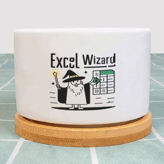 excel wizad funny accountant, bookkeeper and audit Plant Pots