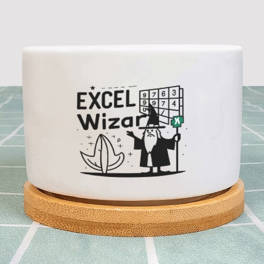excel wizad funny accountant, bookkeeper and audit Plant Pots