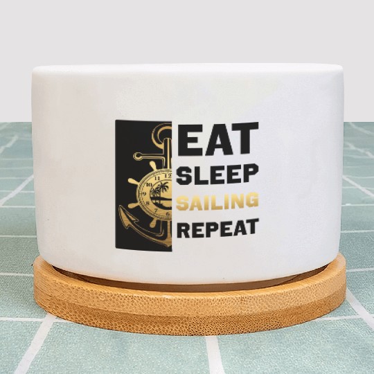 sailor seafarers mariners fun anchor lifestyle sun Plant Pots