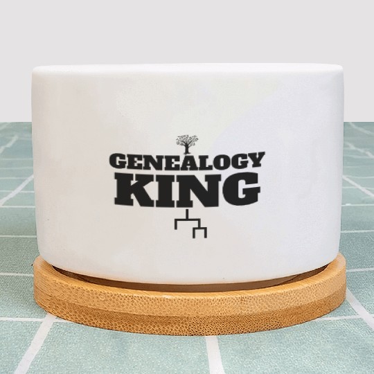 Genealogy King Family Genealogist Lineage Men's Plant Pots