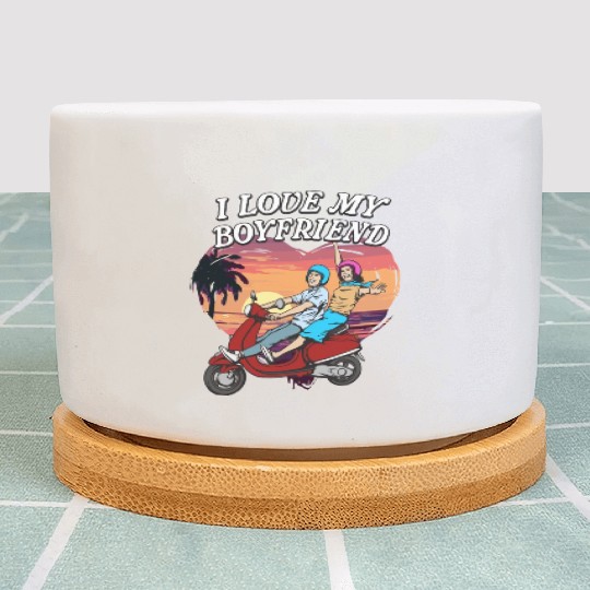 I Love My Boyfriend Funny Valentines Day Humor Plant Pots