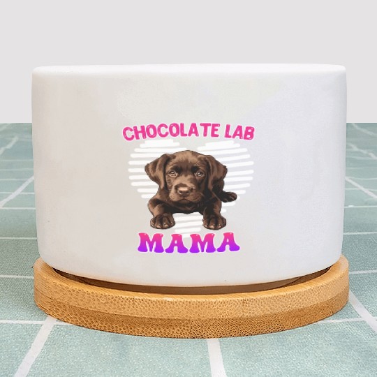 Labrador Retriever CHOCOLATE LAB MOM Labrador Plant Pots