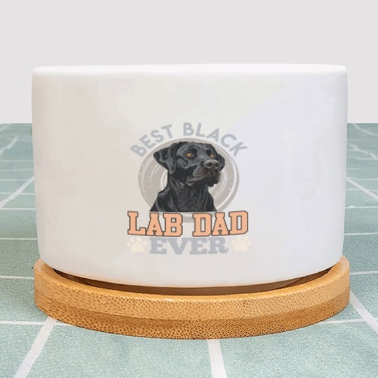 Labrador Owner BEST BLACK LAB DAD EVER Dog Plant Pots