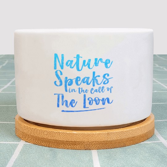 Nature Speaks In The Call Of The Loon 3 Plant Pots