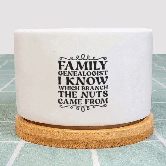 Family Genealogist Ancestry Lineage Genealogy Plant Pots