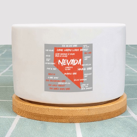 Nevada map design Plant Pots