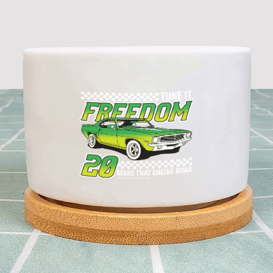 Racing OLD car illustrated | muscle car Plant Pots