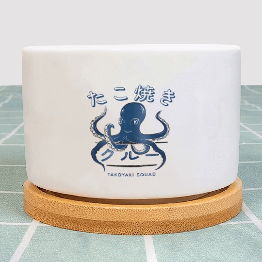 takoyaki street food japanese octopus Plant Pots