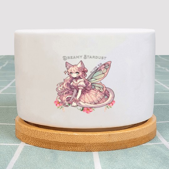 Enchanted Dreamy Stardust-A Cat Fairycore Fantasy Plant Pots
