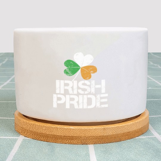 IRISH PRIDE Celtic Cross St Patricks Day Plant Pots