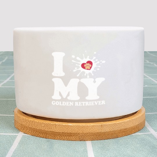 I Love My Golden Retriever Retriever Breed Dog Own Plant Pots