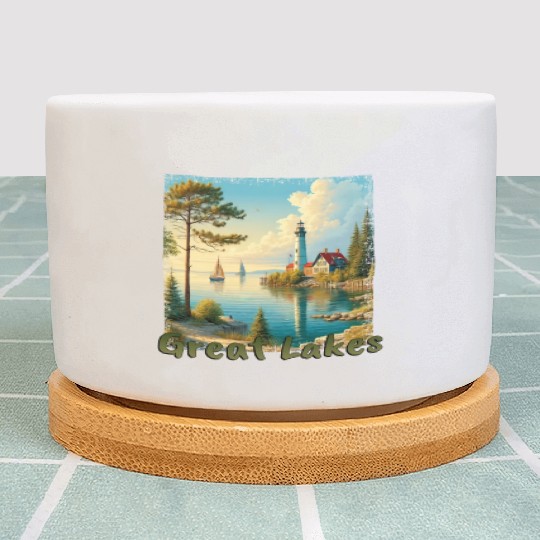 Great Lakes USA - Sailing and Motorboating Plant Pots