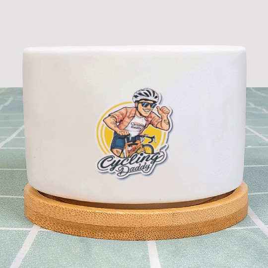 Cycling Daddy - Dad on bike - Father's Day Plant Pots