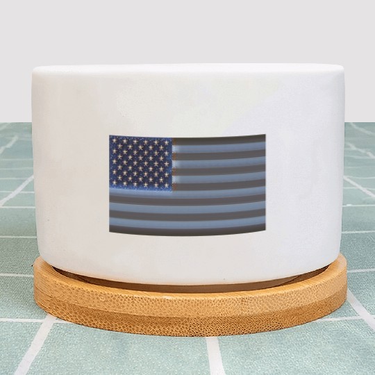USA Flag with Space Stars & Stripes design Plant Pots
