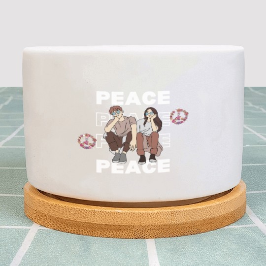 Peaceful Friends: Modern Graphic Plant Pots