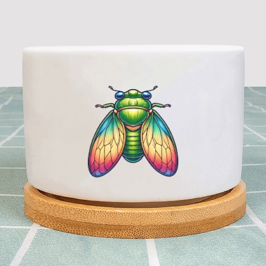 Colorful Cicada Plant Pots