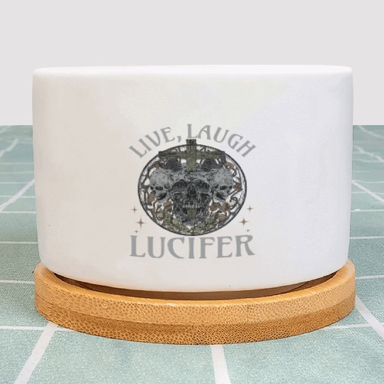 Live Love Lucifer Goth Festival Death Metal Plant Pots
