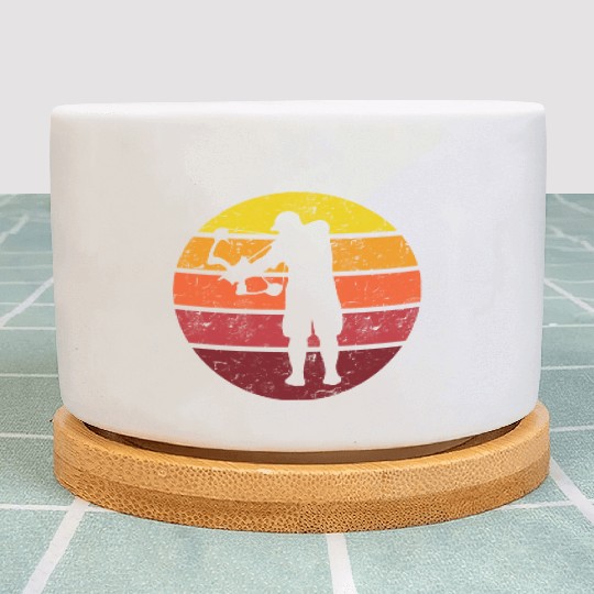 Vintage Bowfishing Plant Pots