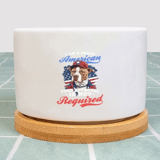 4th Of July Baseball Proud American No Aproval Plant Pots