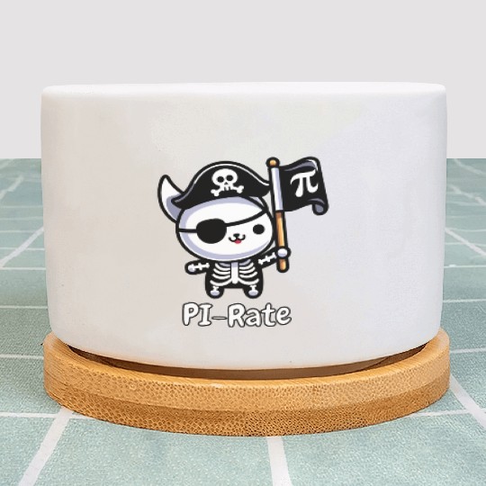 Pi-Rate Cat - Pi day Plant Pots
