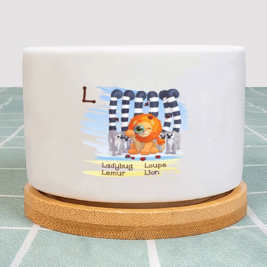 L Alphabet Ladybug Loupe Lemur Lion Plant Pots