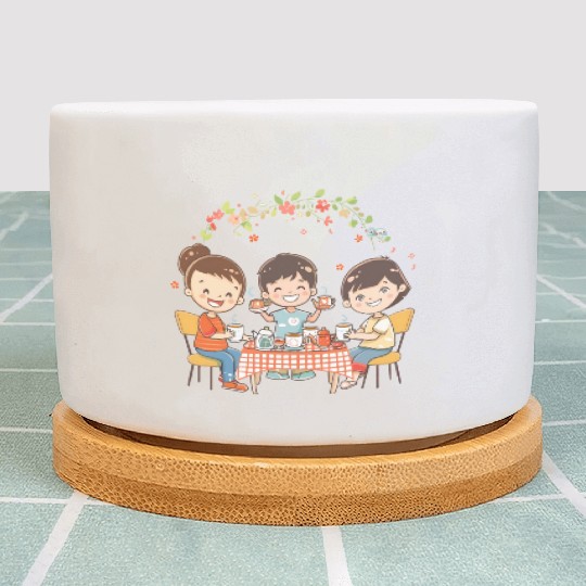 Tea Party with Friends Plant Pots Plant Pots