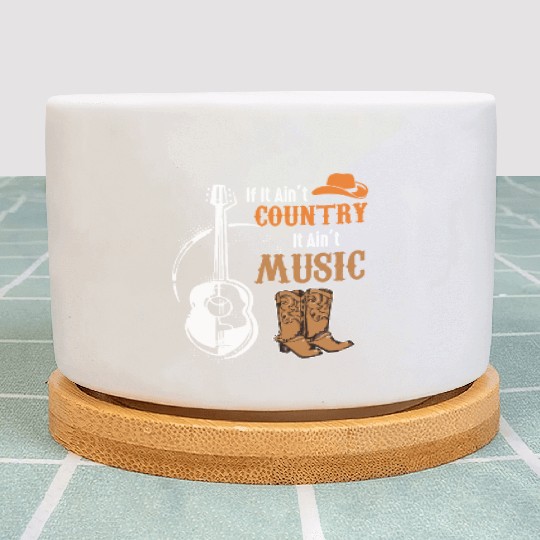 Music Guitar Cowboy Plant Pots