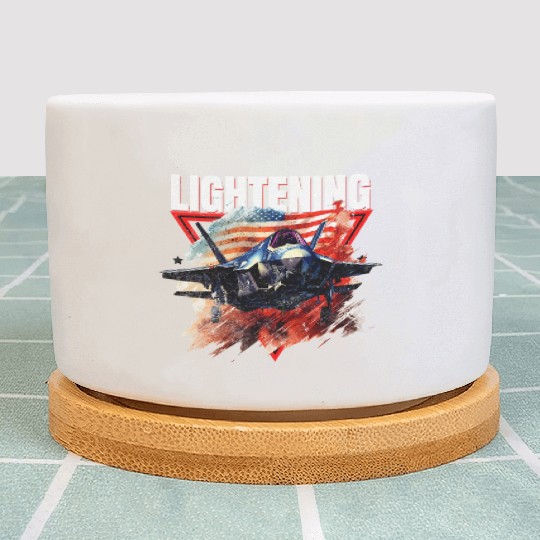 F35 Lightning Fighter Jet Plane Veteran Military Plant Pots