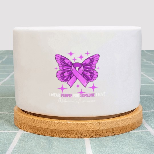 I Wear Purple Alzheimer's Awareness Plant Pots