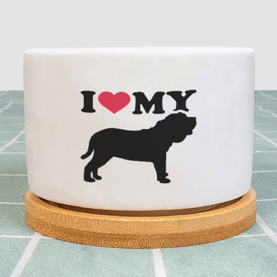 I love my Neapolitan Mastiff Plant Pots