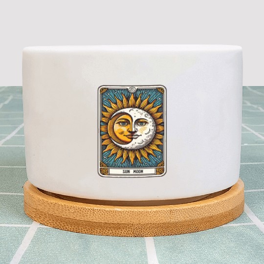 Tarot Card Sun Moon Plant Pots