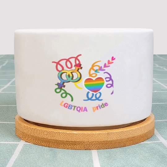 LGBTQIA+ Pride Rainbow Heart Plant Pots