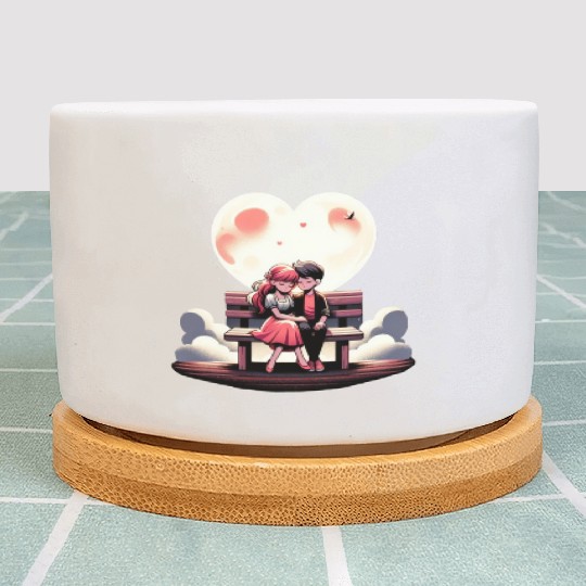 Heart Moon Embrace Plant Pots