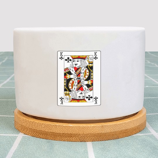 King of Clubs Playing Card Plant Pots